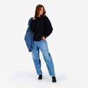 Hoodie oversized femme avec broderie