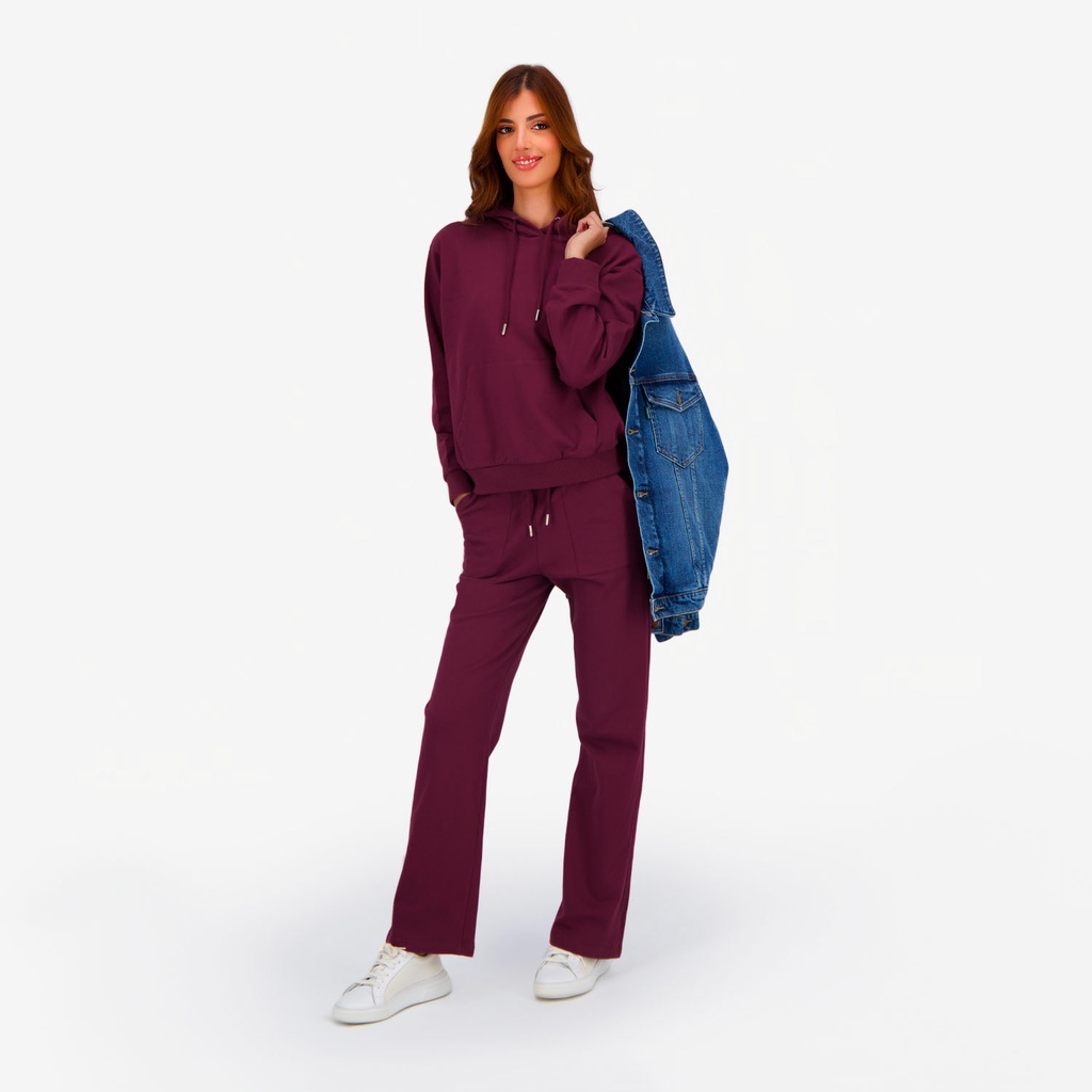 Jogger femme jambe droite avec poches plaquées