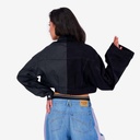 Upcycling cropped jacket femme bi-couleur KINDA V2