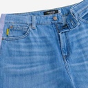 Upcycling wide leg jeans femme bi-couleur - WIDED