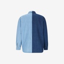 Upcycling chemise workwear homme en jeans bi-couleur - WAAD V1