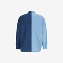 Upcycling chemise workwear homme en jeans bi-couleur - WAAD V2