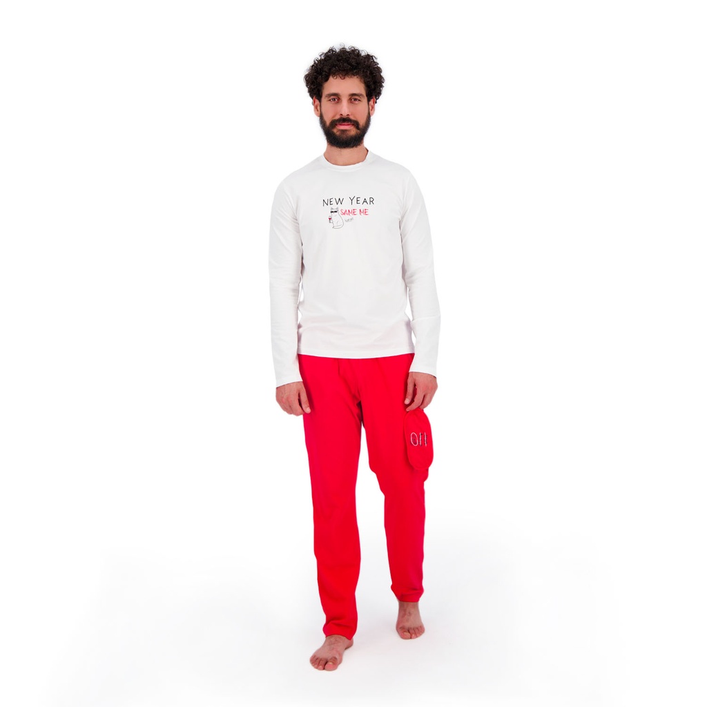 Pyjama unisexe Adulte manches longues NEW YEAR SAME ME