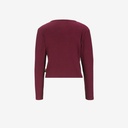 T-shirt côtelé fille manches longues avec noeuds