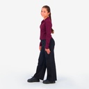 Polo côtelé fille manches longues