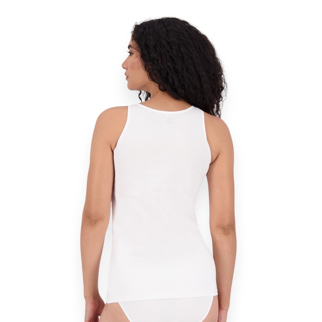 Débardeur femme en coton bio détail dentelle
