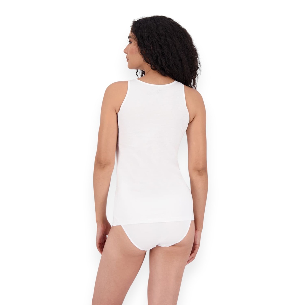 Débardeur femme en coton bio détail dentelle