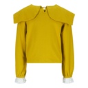 Sweat fille col noeud avec volants