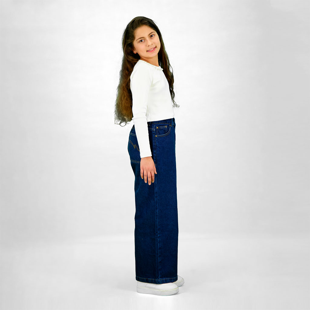 T-shirt crop fille manches longues avec perles