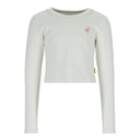 T-shirt crop fille manches longues avec perles