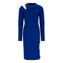 Robe côtelé fille manches longues avec cut out et perles