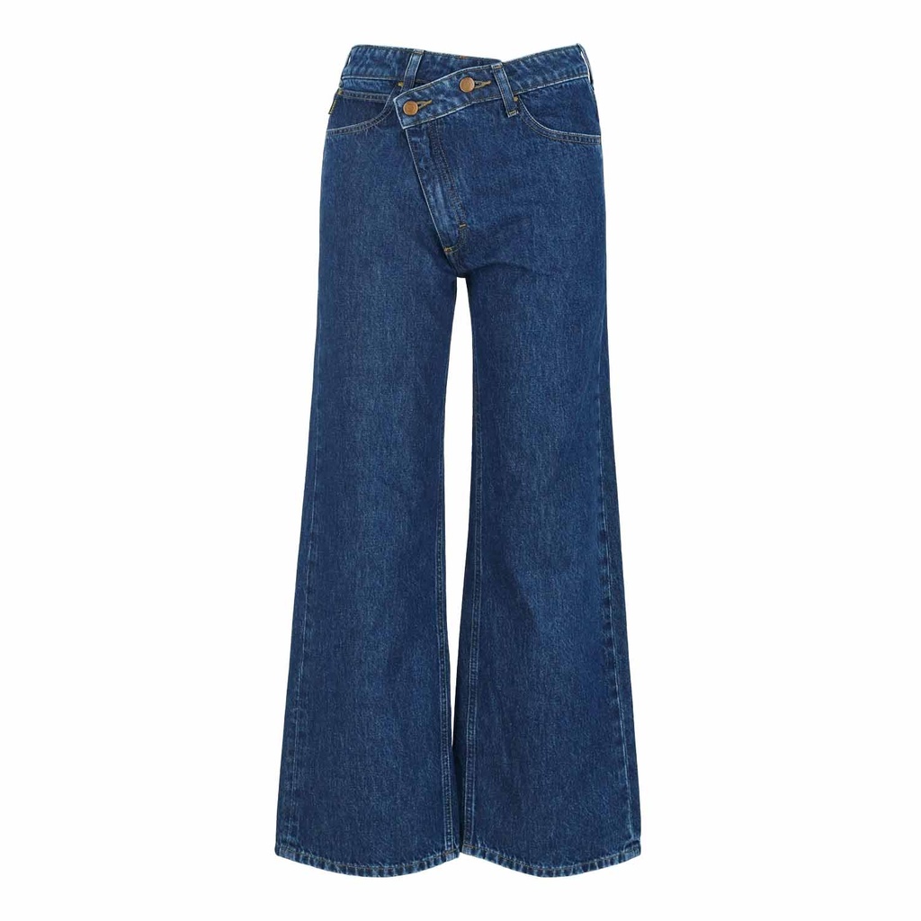 Super Straight jeans femme avec braguette décalé- SARRA 2.0