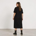 Robe maxi femme manches courtes avec broderie