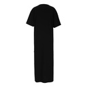 Robe maxi femme manches courtes avec broderie