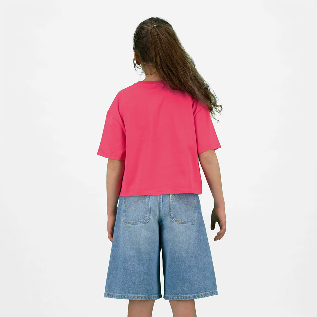T-shirt sur taille fille manches courtes  Glâces Paillétés