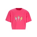 T-shirt sur taille fille manches courtes  Glâces Paillétés