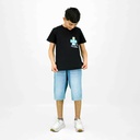Bermuda baggy unisexe enfant en jeans
