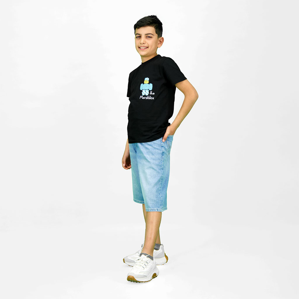 Bermuda baggy unisexe enfant en jeans