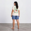 T-shirt femme manches courtes الجمهورية التونسية