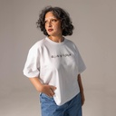 T-shirt oversized femme manches courtes avec fentes فولارة تونسية