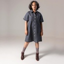 Robe chemise courte femme en jacquard