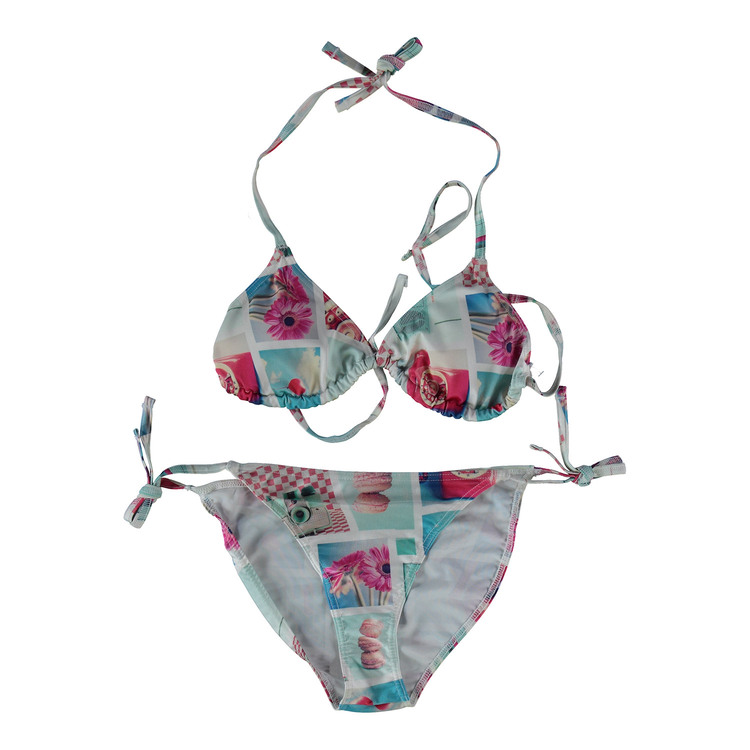 Bikini femme imprimé applications