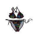 Bikini femme imprimé applications