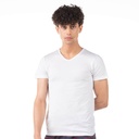 T-shirt homme col V en coton pur