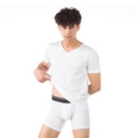 T-shirt col v homme en coton bio