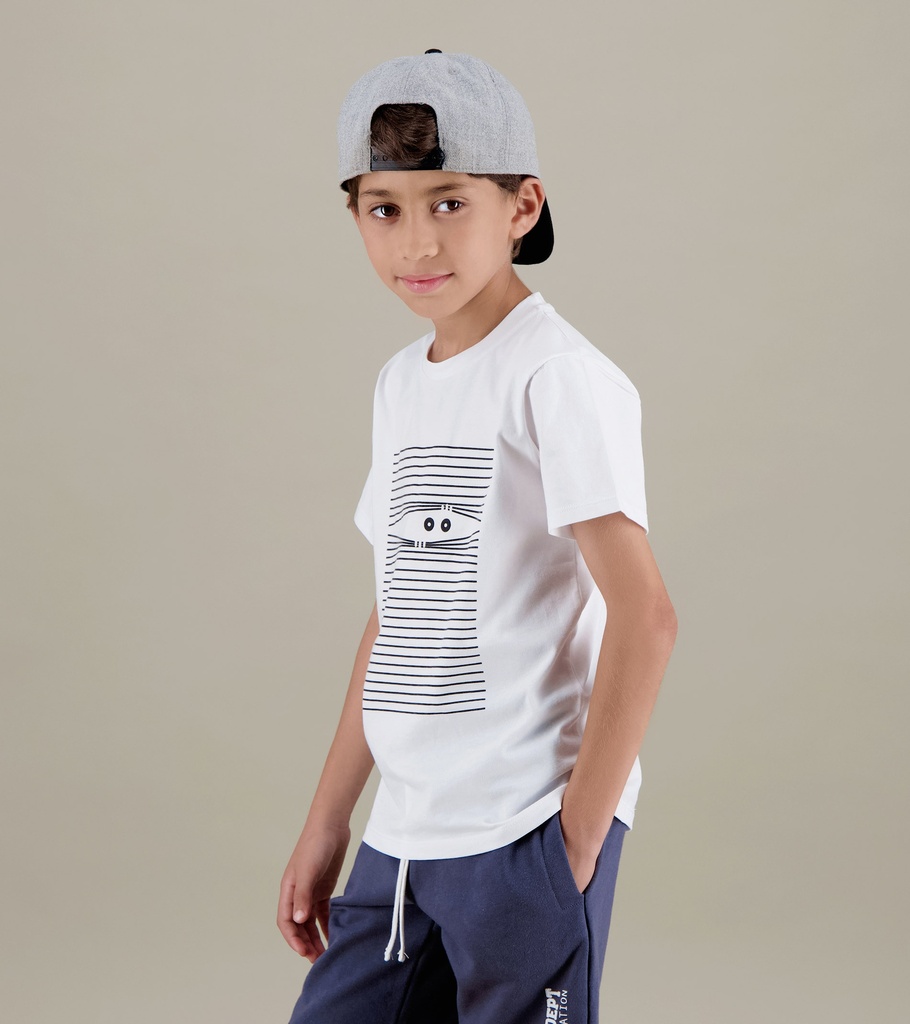 T-SHIRT MANCHES COURTES CLIN D’OEIL