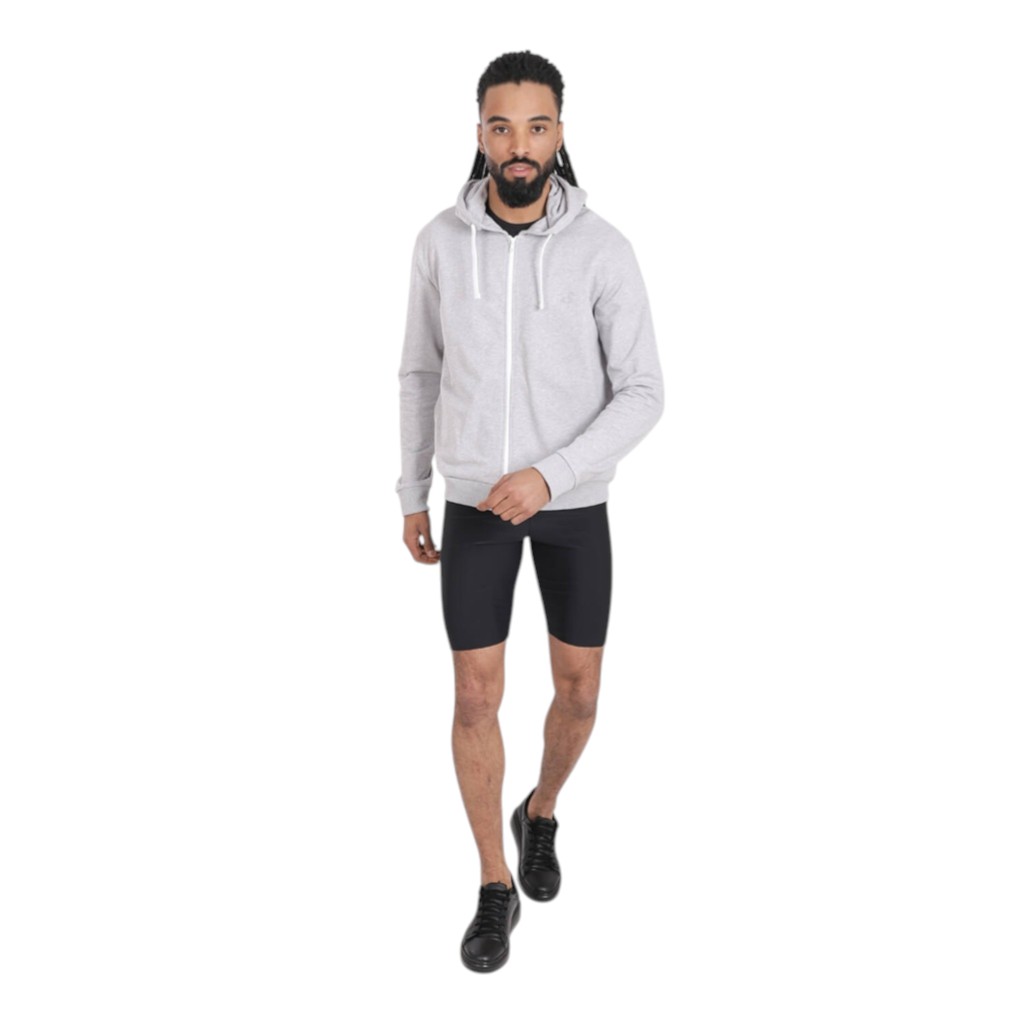 Hoodie zippé homme avec broderie