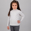 PULL COL CHEMINÉE FILLE MANCHES LONGUES EN JERSEY AVEC BRODERIE