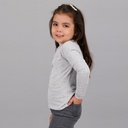 PULL COL CHEMINÉE FILLE MANCHES LONGUES EN JERSEY AVEC BRODERIE