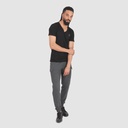 T-shirt homme manches courtes col V flamant rose
