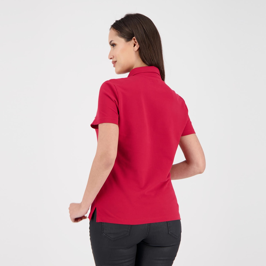 POLO FEMME MANCHE 3/4 AVEC VOLANT ET BRODERIE