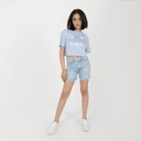 Short fille en jeans taille haute