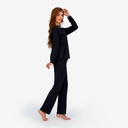 Pyjama femme manches longues avec détail dentelle