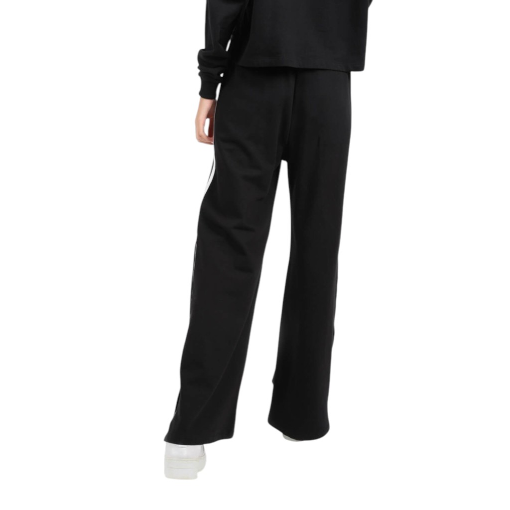 Jogger wide leg femme avec boutons pression