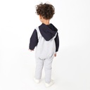Combinaison bébé avec manche et capuche contrastés K