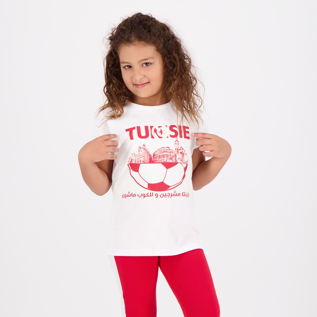 T-shirt unisexe manches courtes بالقرينتا مشرجين وللكوب ماشين