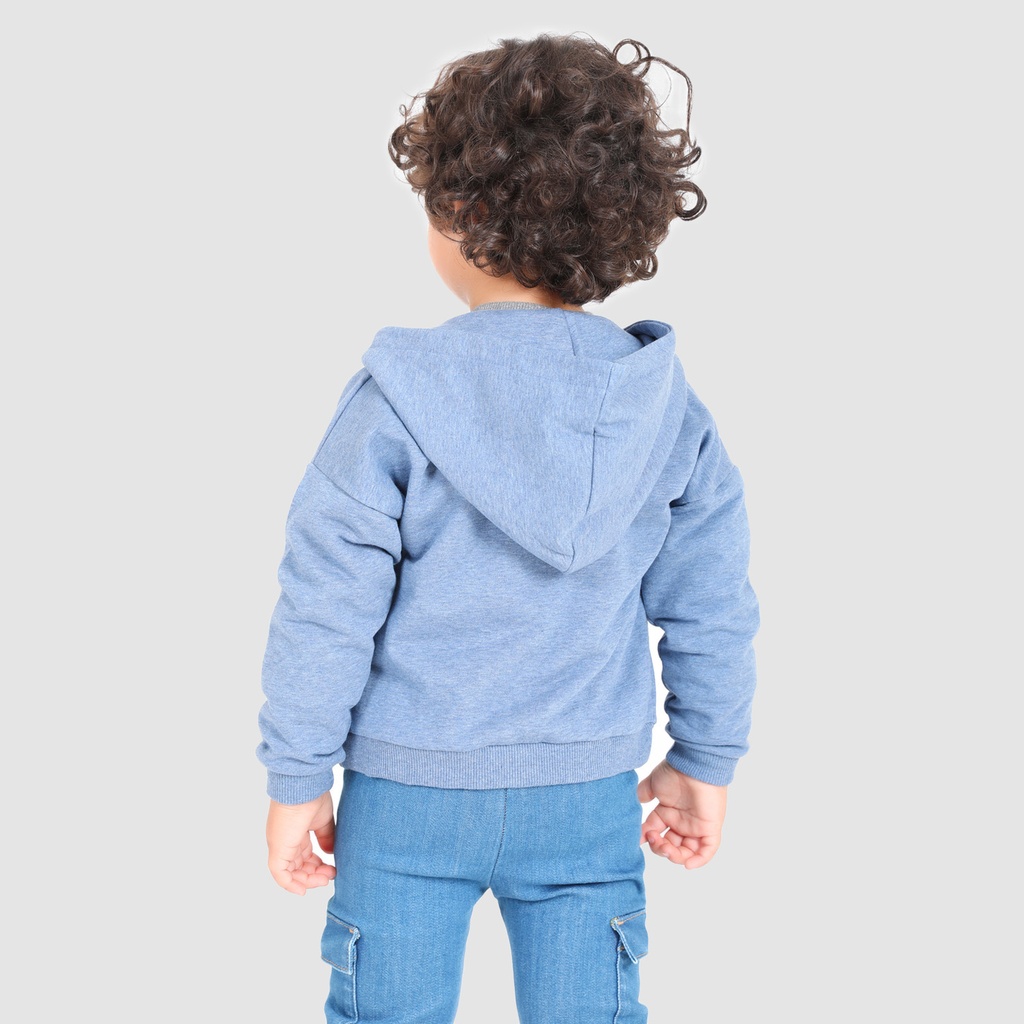 Hoodie zippé bébé manches tombantes