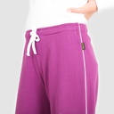 Jogger wide leg fille avec piping