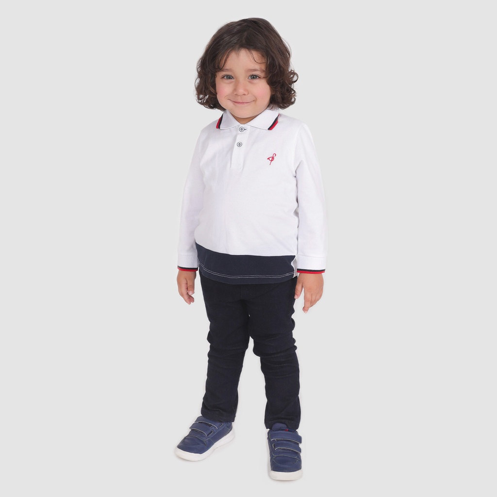 Polo bébé bi-couleur