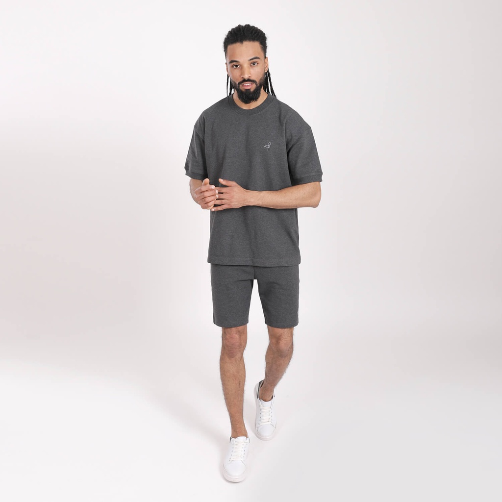 Sweat homme manches courtes avec broderie
