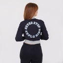 Veste teddy crop femme en molleton NEVER STOP EXPLORING
