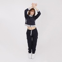 Veste teddy crop femme en molleton NEVER STOP EXPLORING