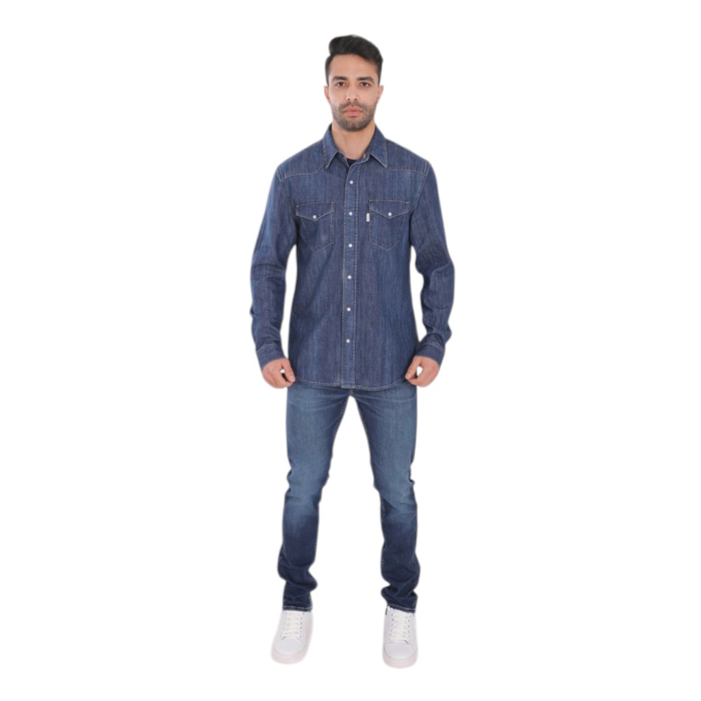Chemise western homme en jeans - SHEMS