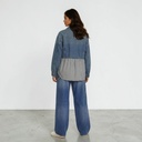 Regular jacket femme en jeans Bi-Matière   -KINDA