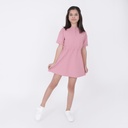 Robe fille manches courtes en molleton