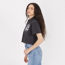 Polo crop femme manches courtes تطيب الحياة لمن لا يبالي
